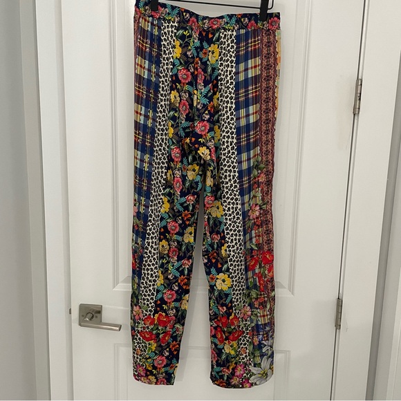 Johnny Was Silk Torin Pull On Wide Leg Pants.   15 - Picture 7 of 9